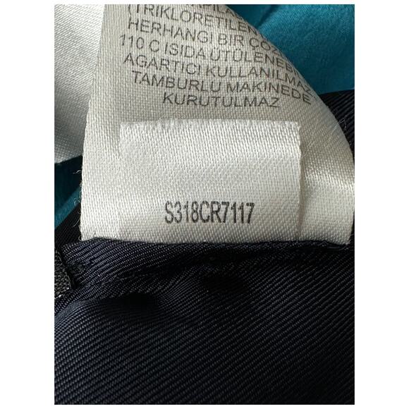 Tibi Top Women 0 Color Block Cami Tank Navy V-Neck Asymmetrical Silk Designer - Picture 9 of 9